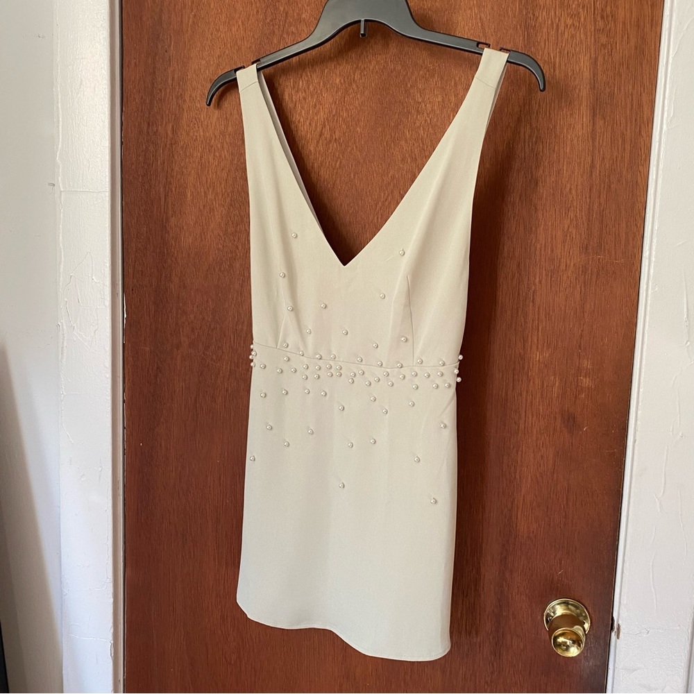 Never worn Wildfox gray pearl mini dress size S